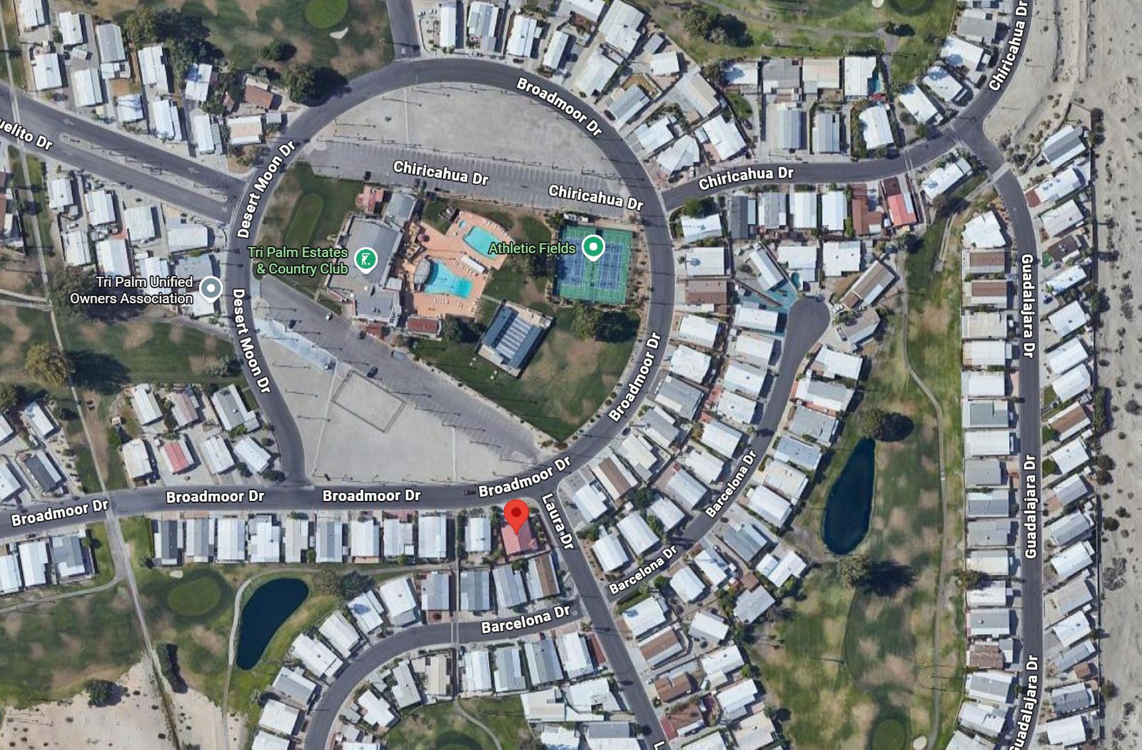 Area map showing 73549 Broadmoor Drive, Thousand Palms, CA within the Coachella Valley